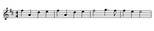 Backstep No. 1 - staff notation