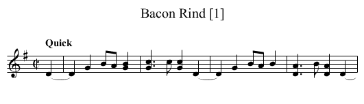 Bacon Rind [1] - staff notation
