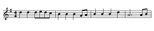 Bacup Coconut Tune - staff notation
