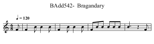 BAdd542-  Bragandary - staff notation