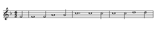 Baenkelsaengerlied - staff notation