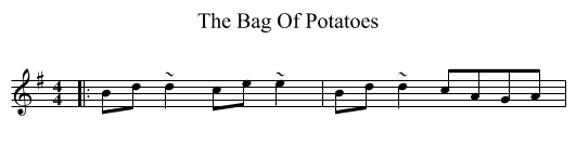 Bag Of Potatoes, The  - staff notation