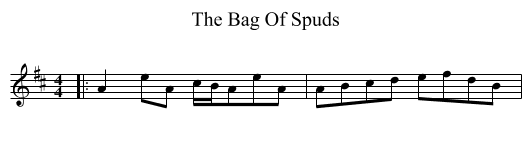 Bag Of Spuds, The  - staff notation