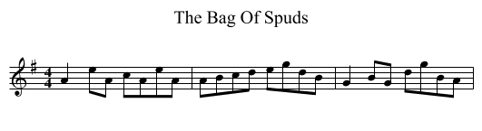 Bag Of Spuds, The  - staff notation