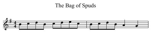 Bag of Spuds, The - staff notation