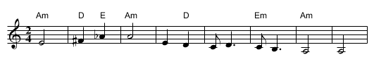 Bagi Karikazo - staff notation