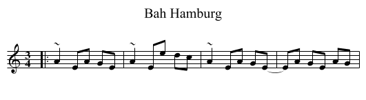 Bah Hamburg - staff notation