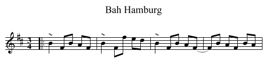 Bah Hamburg - staff notation
