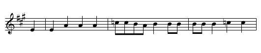 Bai Raedder - staff notation