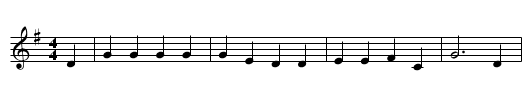Bai Raedder - staff notation