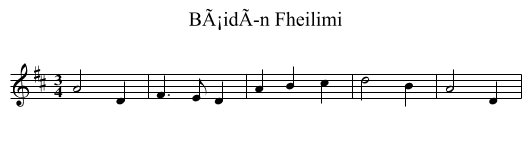 BÃ¡idÃ­n Fheilimi - staff notation