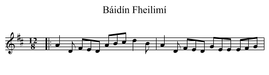 Báidín Fheilimí - staff notation