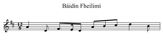 Báidín Fheilimí - staff notation