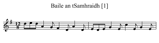Baile an tSamhraidh [1] - staff notation