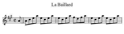 Baillard, La - staff notation