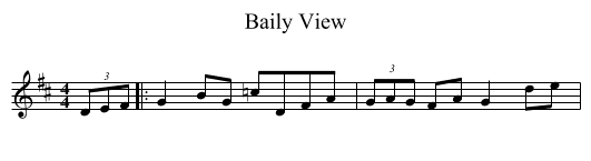 Baily View - staff notation