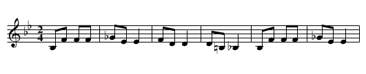 Bakapayim - staff notation
