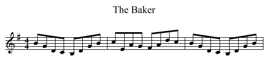 Baker, The  - staff notation