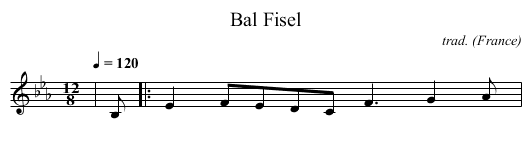 Bal Fisel - staff notation