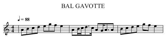 BAL GAVOTTE - staff notation