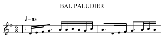 BAL PALUDIER - staff notation