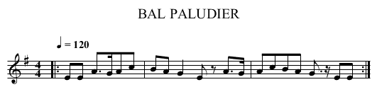 BAL PALUDIER - staff notation