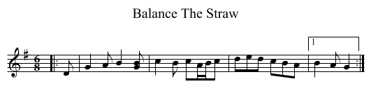 Balance The Straw - staff notation