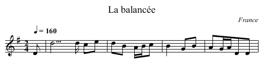 balancée, La  - staff notation