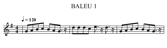 BALEU 1 - staff notation