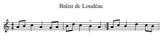 Baleu de Loudéac - staff notation