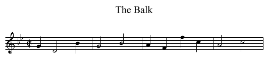Balk, The - staff notation
