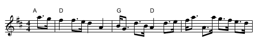Balkan Hills Shottishe, the  - staff notation