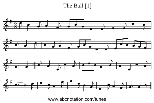 Ball [1], The - staff notation