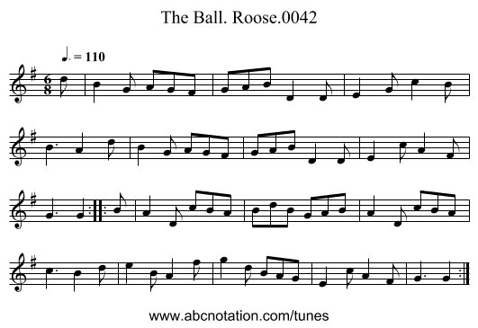 Ball. Roose.0042, The - staff notation
