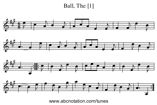 Ball, The [1] - staff notation