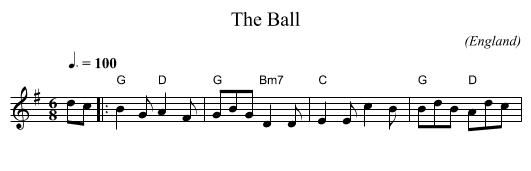 Ball, The  - staff notation