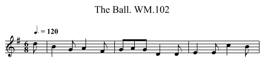 Ball. WM.102, The - staff notation