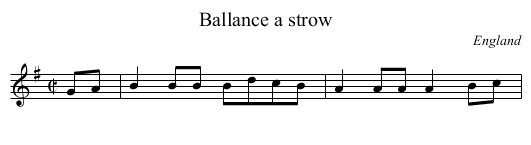 Ballance a strow - staff notation