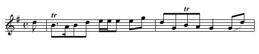 Ballendalloch's Reell - staff notation