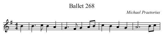Ballet 268 - staff notation