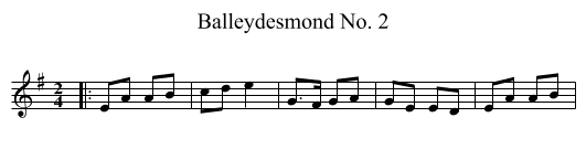 Balleydesmond No. 2 - staff notation