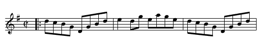 Ballina Lasses - staff notation
