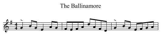 Ballinamore, The  - staff notation