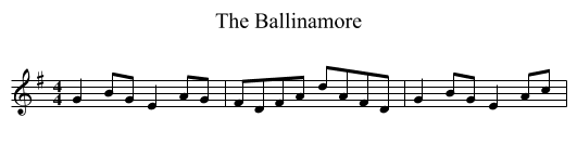 Ballinamore, The  - staff notation
