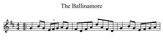 Ballinamore, The  - staff notation