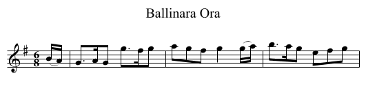 Ballinara Ora - staff notation