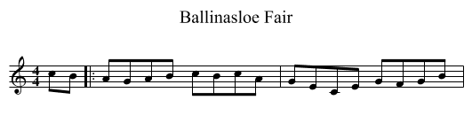Ballinasloe Fair - staff notation