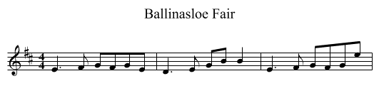 Ballinasloe Fair - staff notation