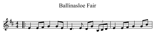 Ballinasloe Fair - staff notation