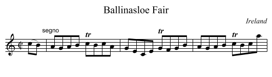 Ballinasloe Fair - staff notation